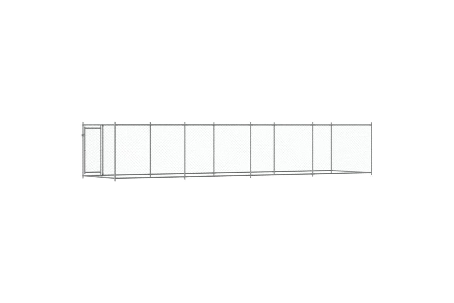 Vidaxl Dog Cage With Door Grey 8x2x15 M Galvanised Steel-6