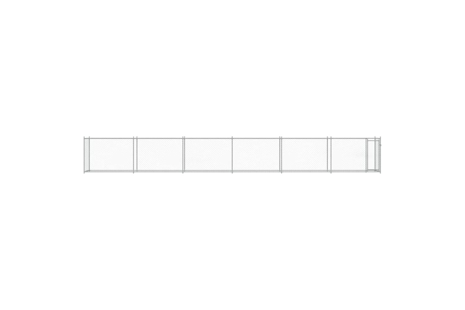Vidaxl Dog Cage With Door Grey 12x2x15 M Galvanised Steel-4