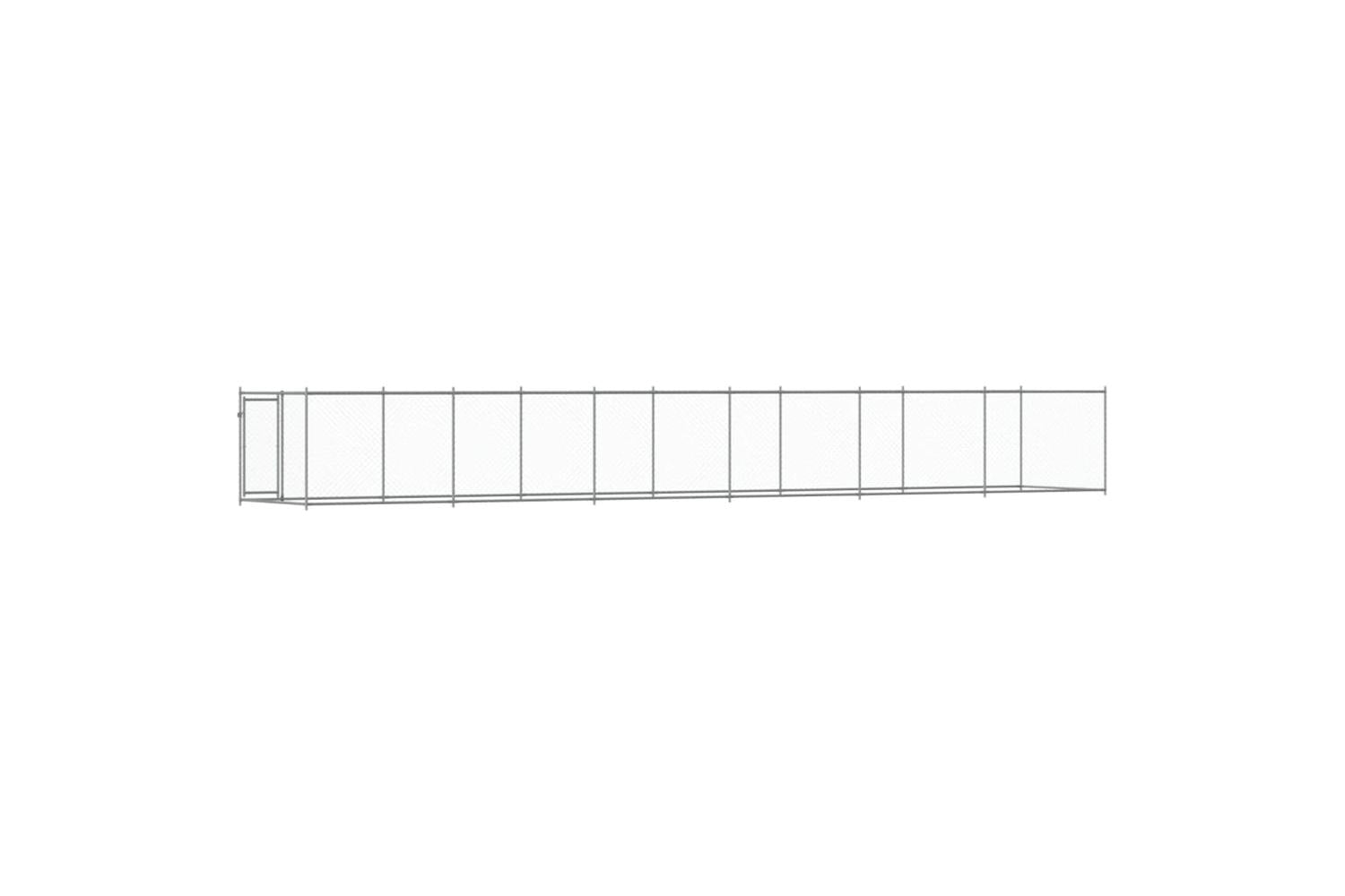 Vidaxl Dog Cage With Door Grey 12x2x15 M Galvanised Steel-6