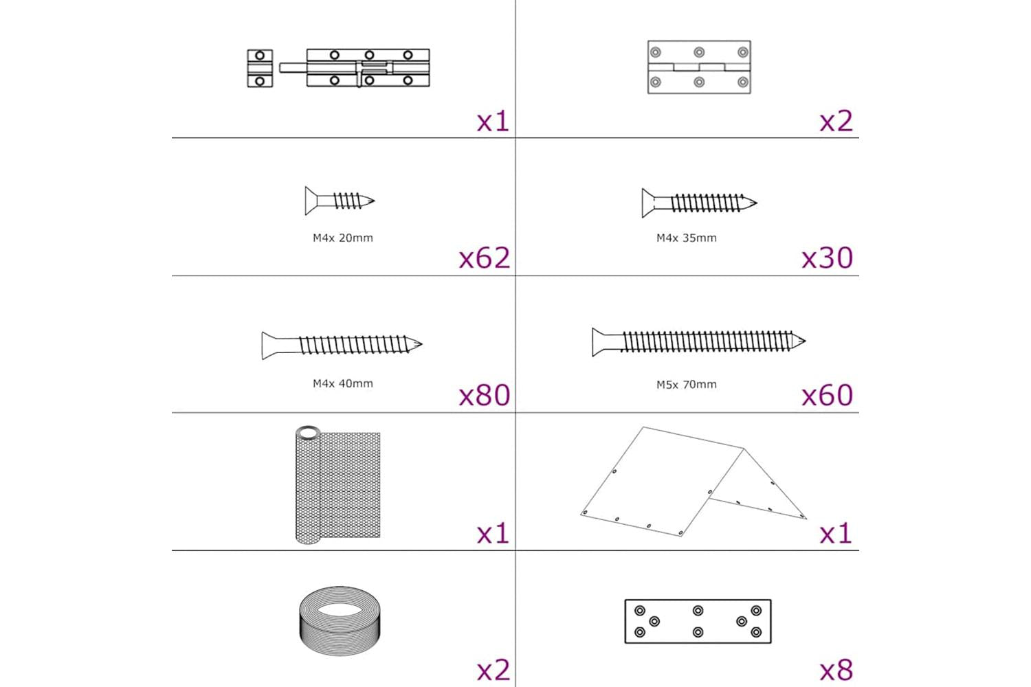 Vidaxl Chicken Cage 45x15x2 M Steel-2