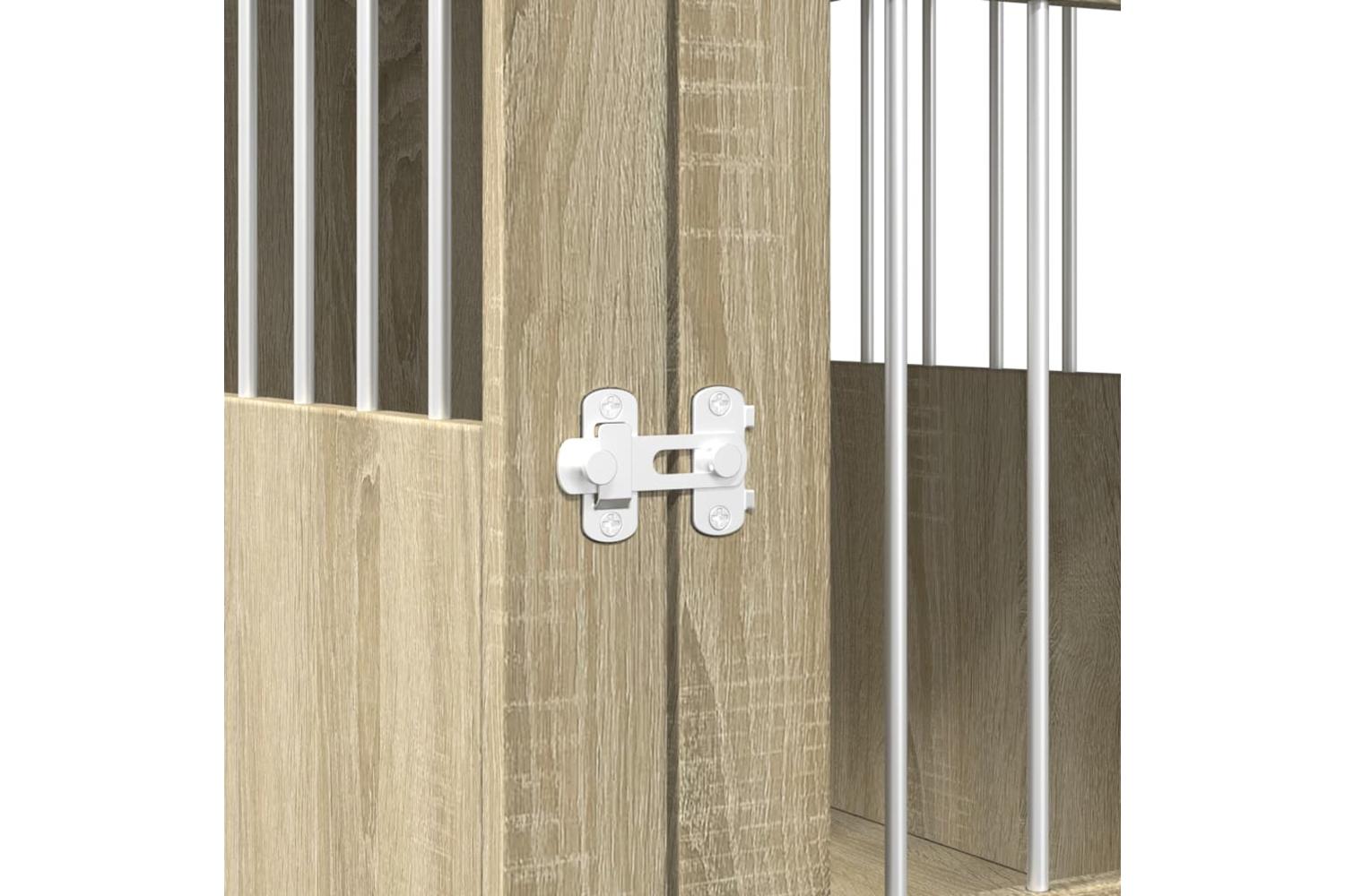 Vidaxl Dog Crate Furniture Sonoma Oak 55x75x65 Cm Engineered Wood-9