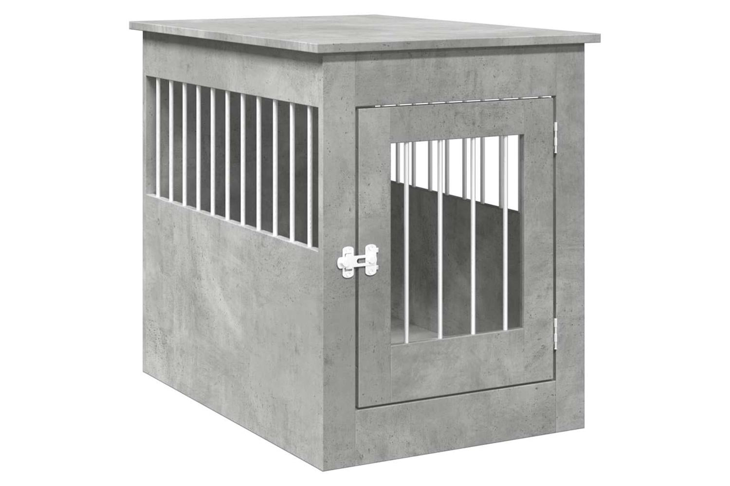 Vidaxl Dog Crate Furniture Concrete Grey 55x80x68 Cm Engineered Wood-2