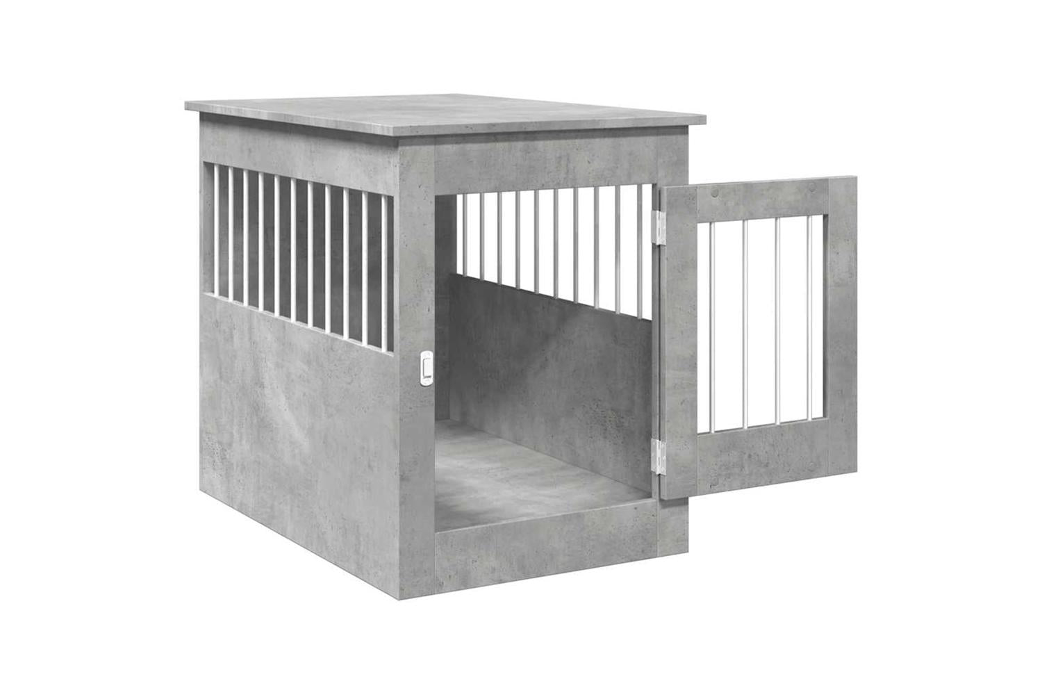 Vidaxl Dog Crate Furniture Concrete Grey 55x80x68 Cm Engineered Wood-5