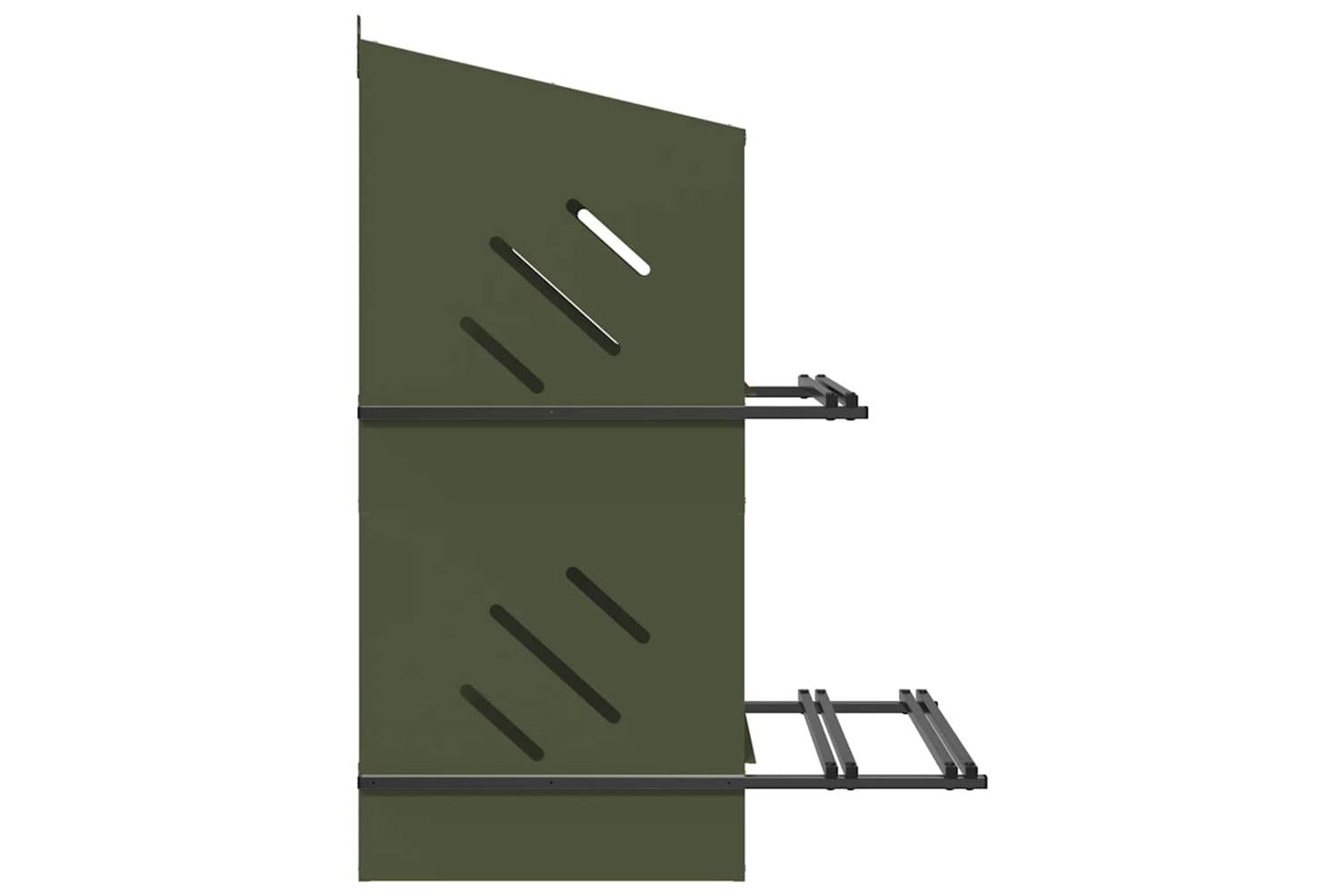 Vidaxl Chicken Nesting Box With 4 Compartments Olive Green Metal-6
