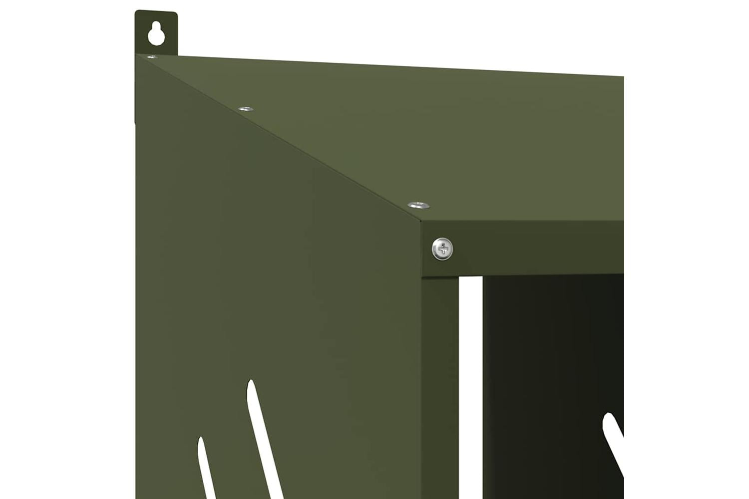 Vidaxl Chicken Nesting Box With 4 Compartments Olive Green Metal-9