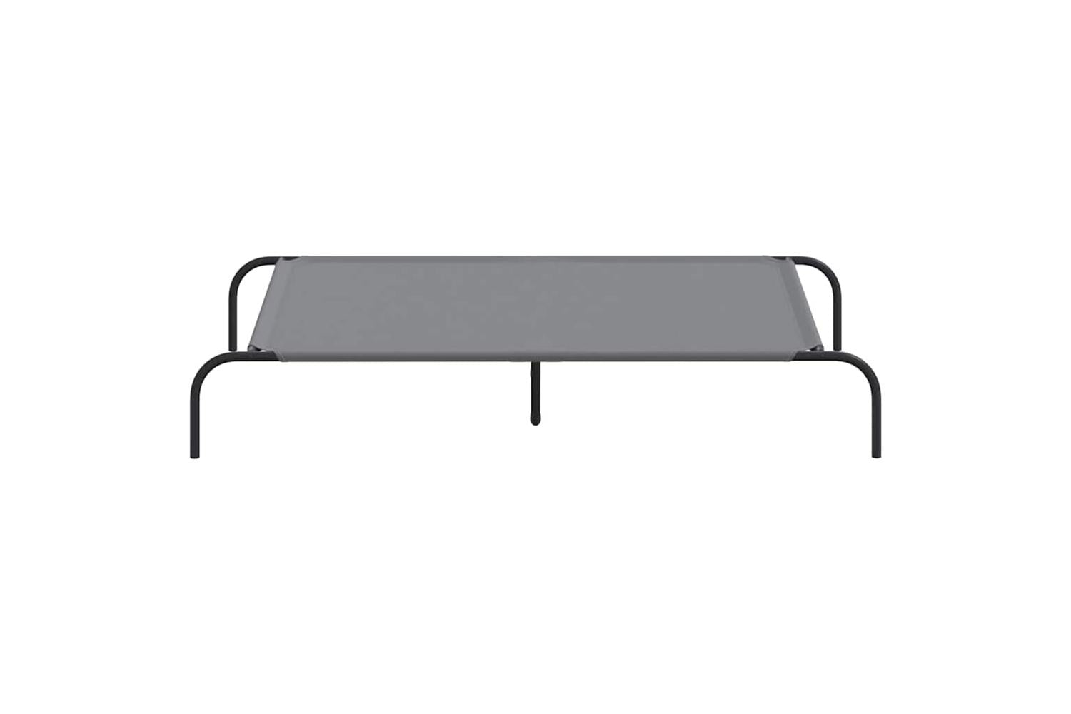 Vidaxl Elevated Dog Bed Grey 130x80x20 Cm Oxford Fabric And Steel-4