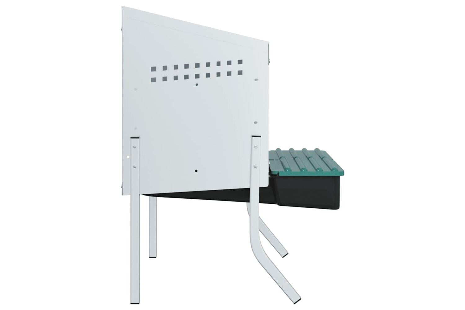 Vidaxl Chicken Nesting Box 2 Compartments With Legs Galvanised Steel-6