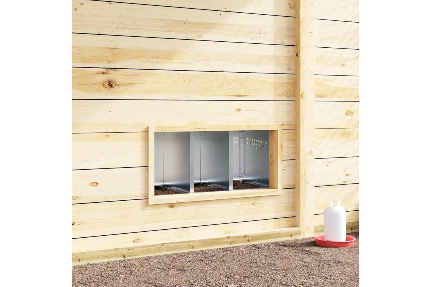 Vidaxl Chicken Nesting Box 3 Compartments With Legs Galvanised Steel-3