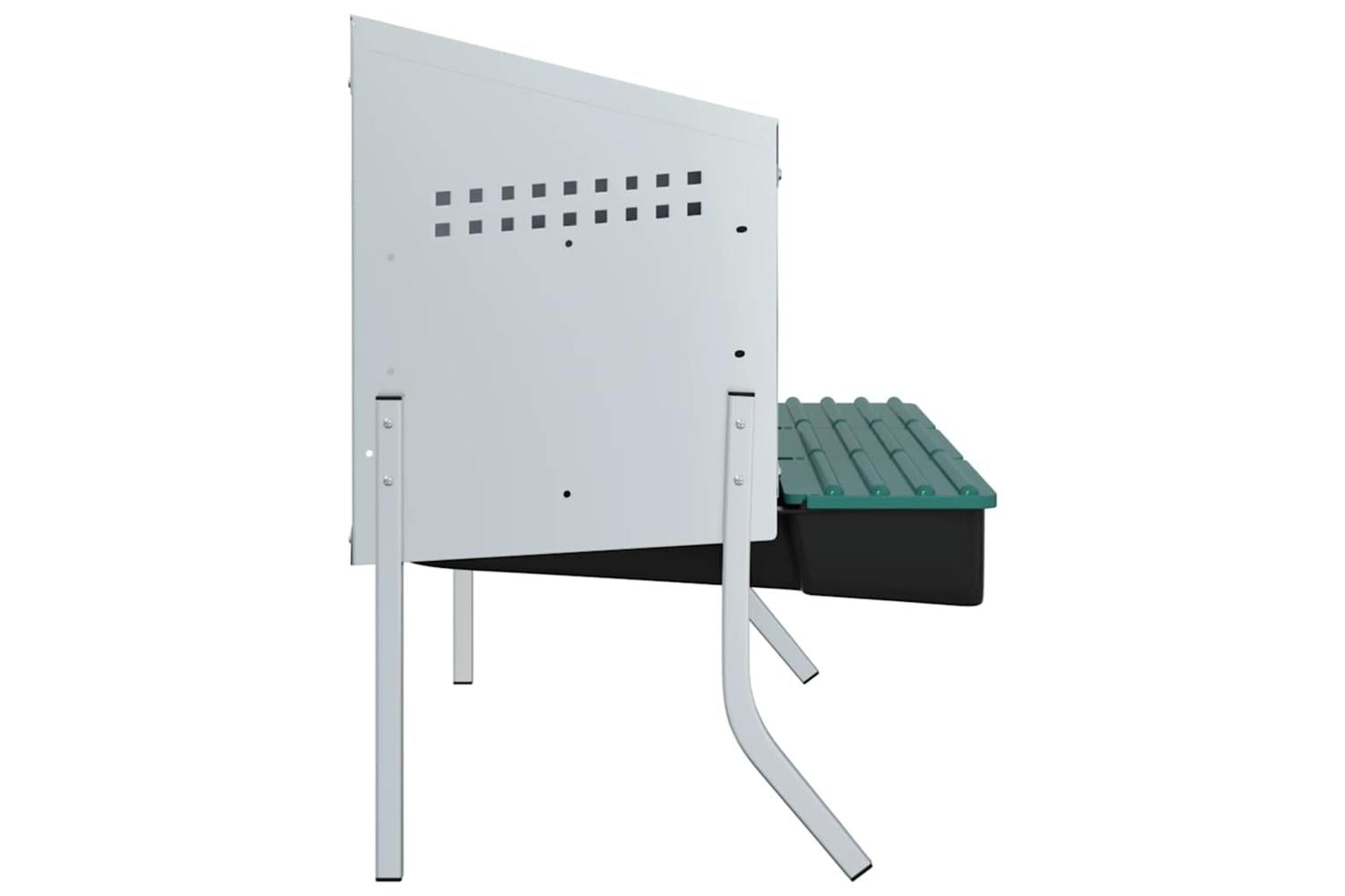 Vidaxl Chicken Nesting Box 3 Compartments With Legs Galvanised Steel-6