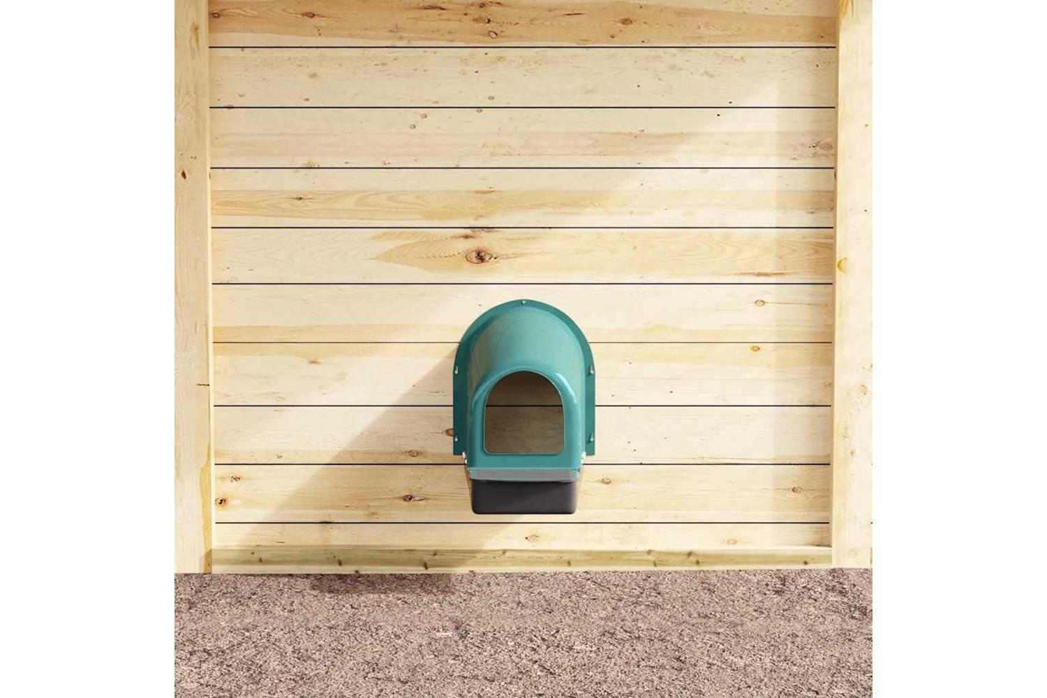 Vidaxl Chicken Nesting Boxes 4 Pcs Wall-mounted Dark Green Plastic-3