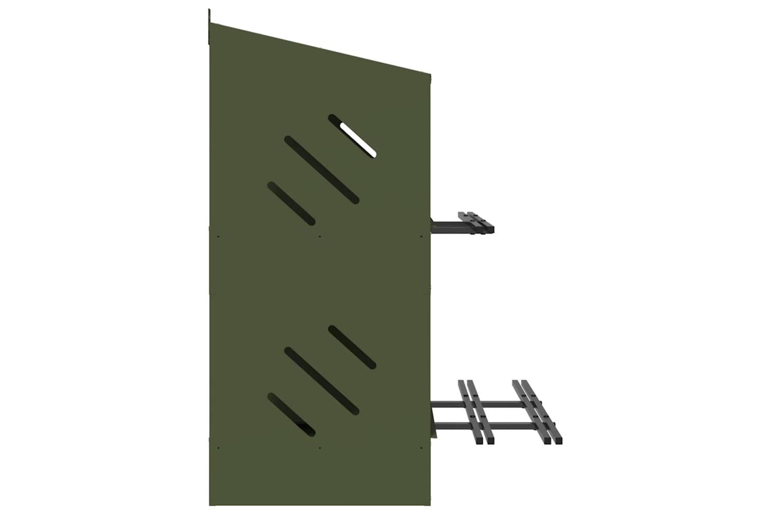 Vidaxl Chicken Nesting Box With 6 Compartments Olive Green Metal-6