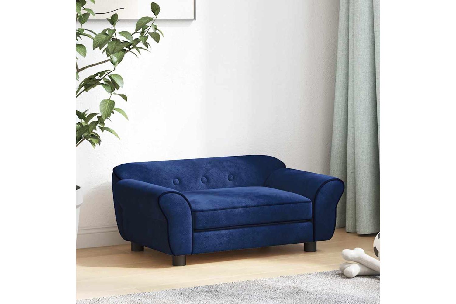 Vidaxl Dog Sofa Blue 72x45x30 Cm Plush-3