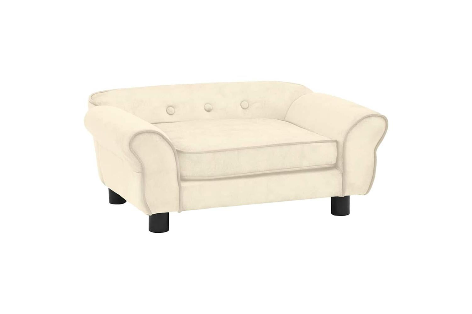 Vidaxl Dog Sofa Cream 72x45x30 Cm Plush-2