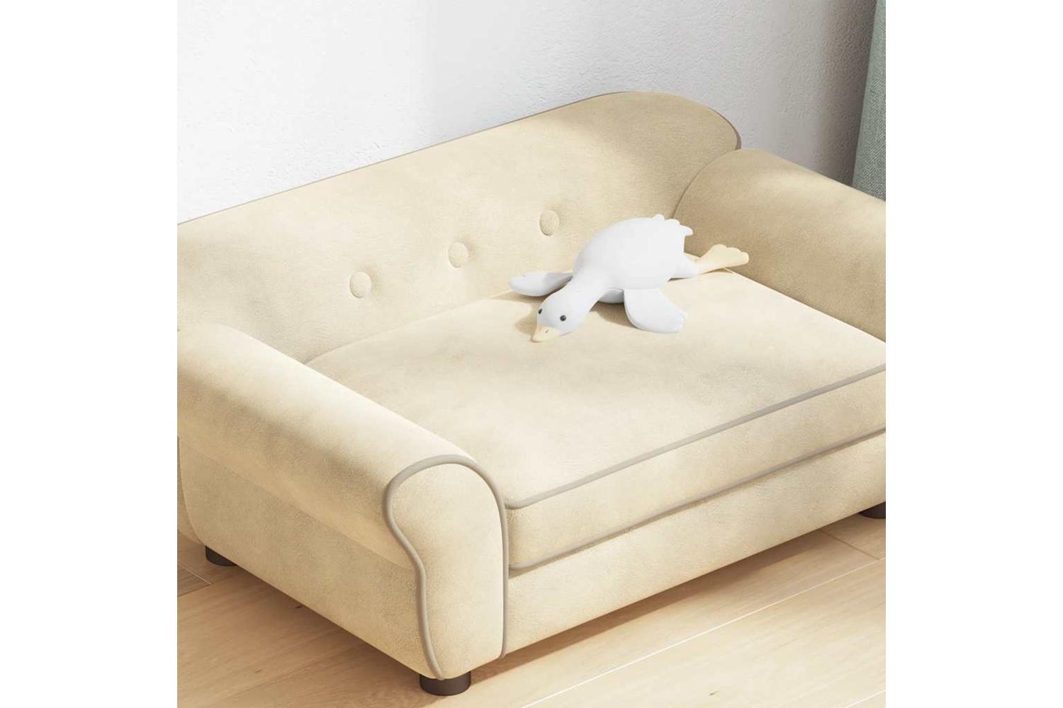Vidaxl Dog Sofa Cream 72x45x30 Cm Plush-4