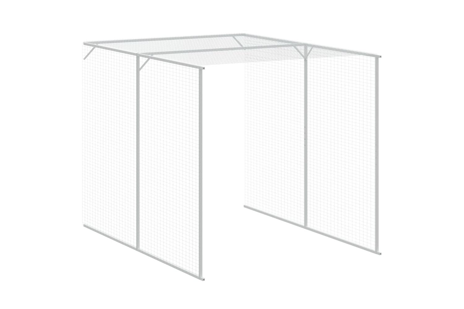 Vidaxl Chicken Cage With Run Light Grey 165x1067x181 Cm Galvanised Steel-7