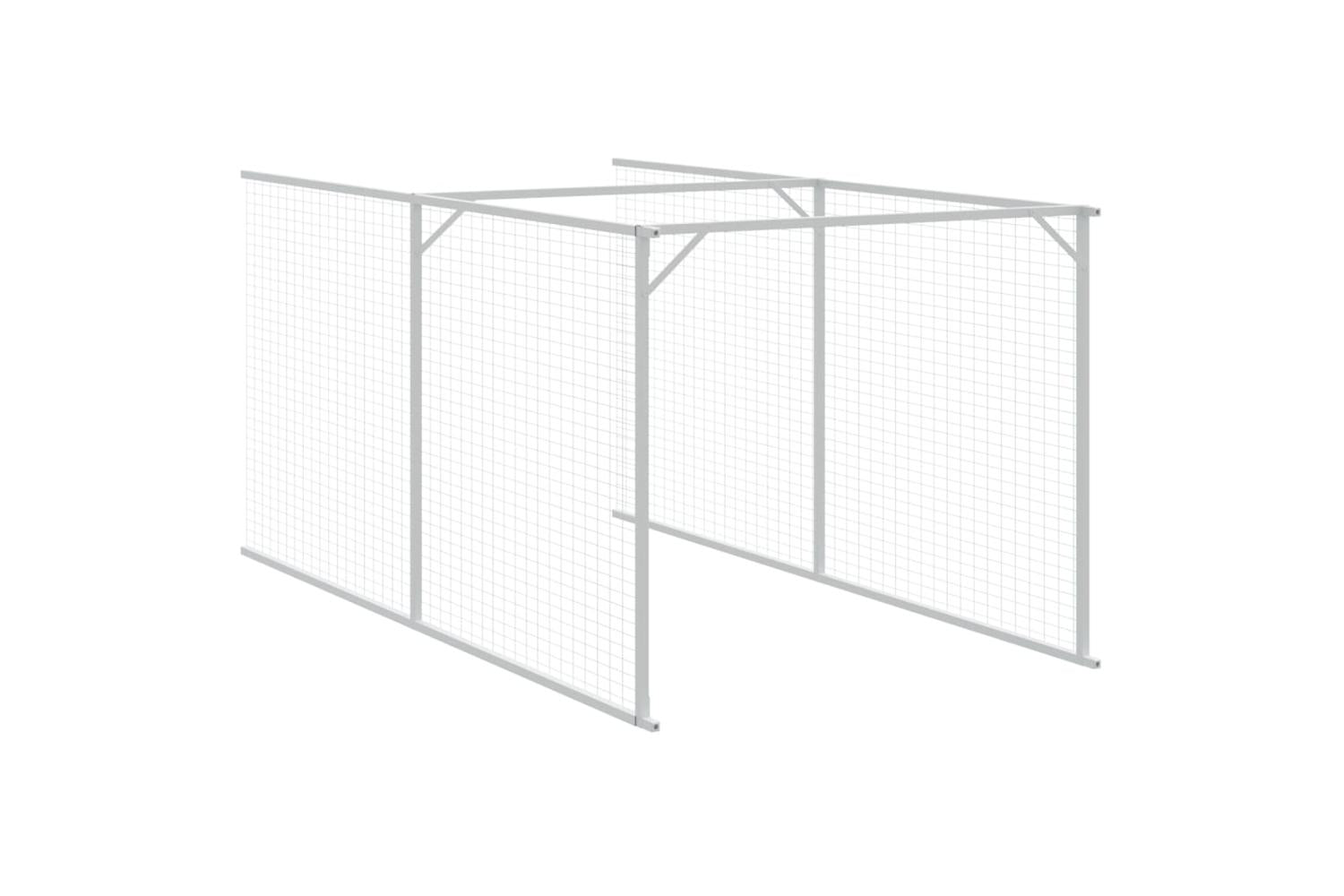 Vidaxl Dog House With Roof Anthracite 117x405x123 Cm Galvanised Steel-7