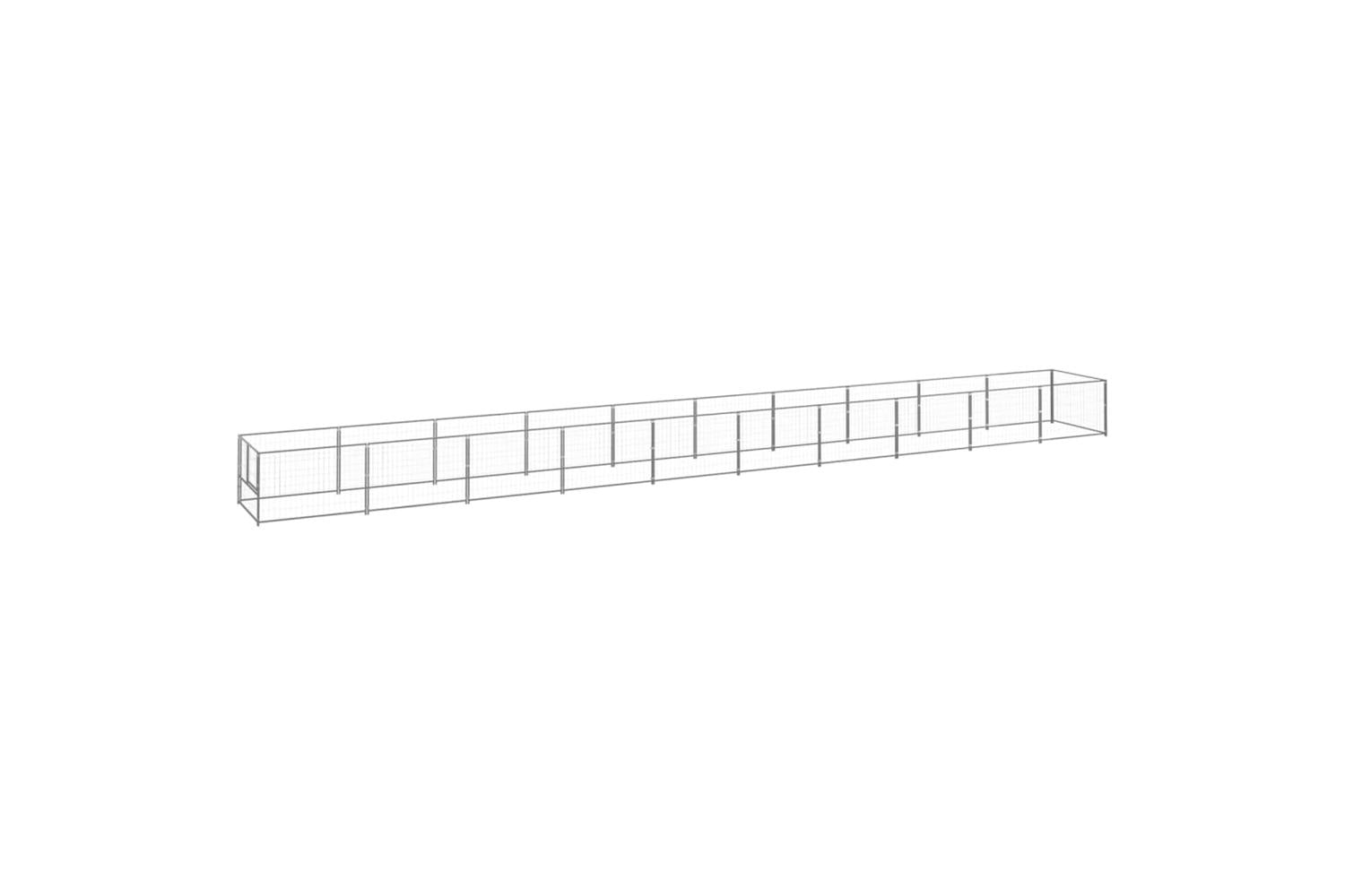 Vidaxl Dog Kennel Silver 10 M Steel
