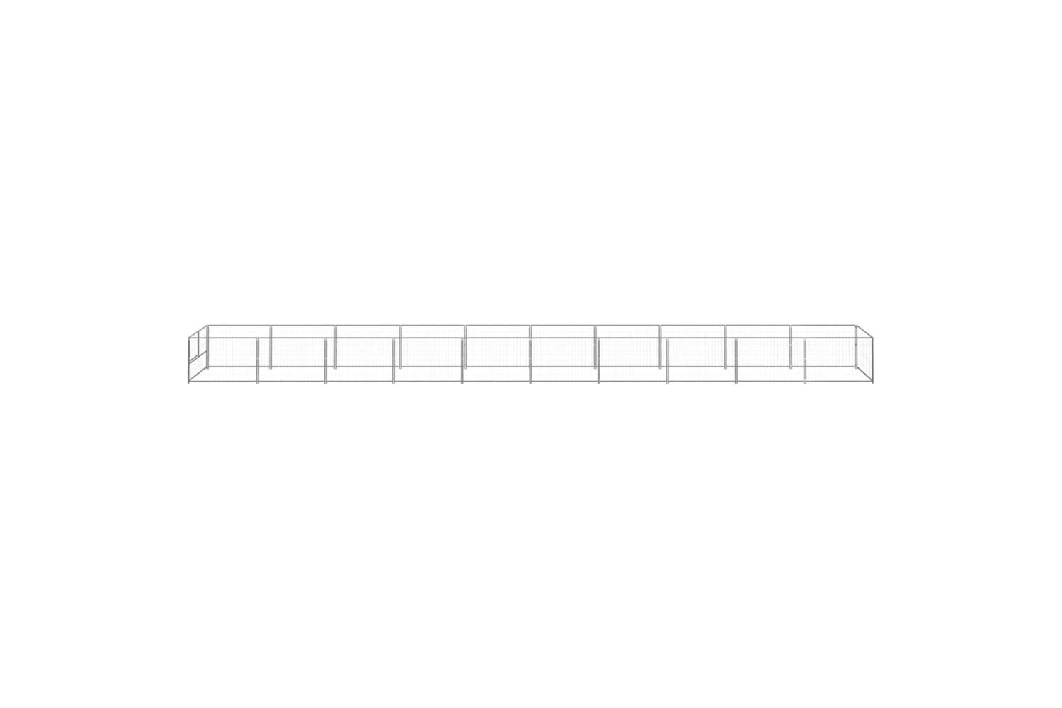 Vidaxl Dog Kennel Silver 10 M Steel-2