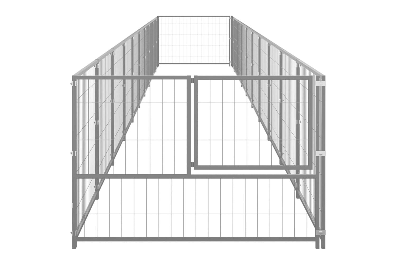 Vidaxl Dog Kennel Silver 10 M Steel-3