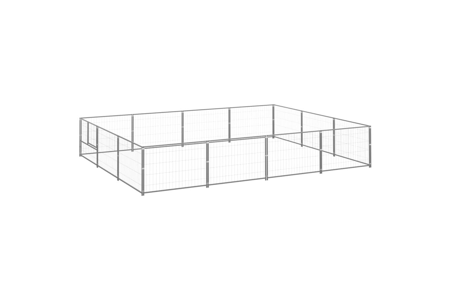 Vidaxl Dog Kennel Silver 12 M Steel