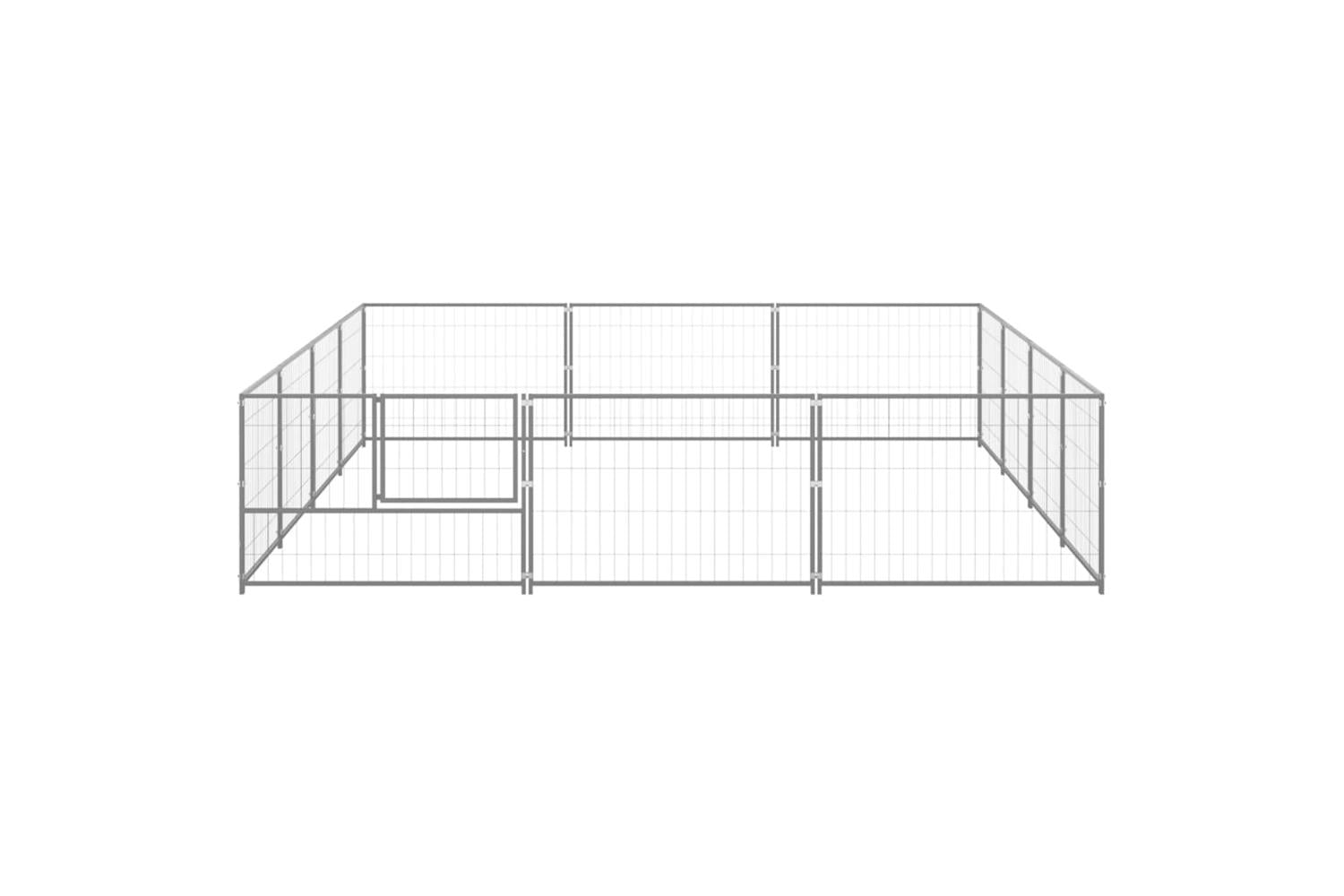Vidaxl Dog Kennel Silver 12 M Steel-3