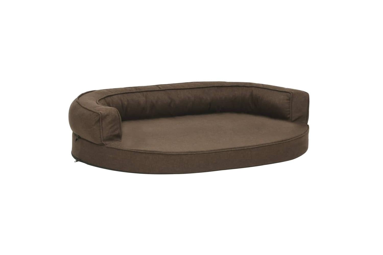 Vidaxl Ergonomic Dog Bed Mattress 75x53 Cm Linen Look Brown-2