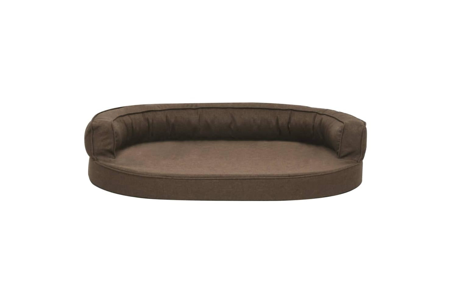 Vidaxl Ergonomic Dog Bed Mattress 75x53 Cm Linen Look Brown-3