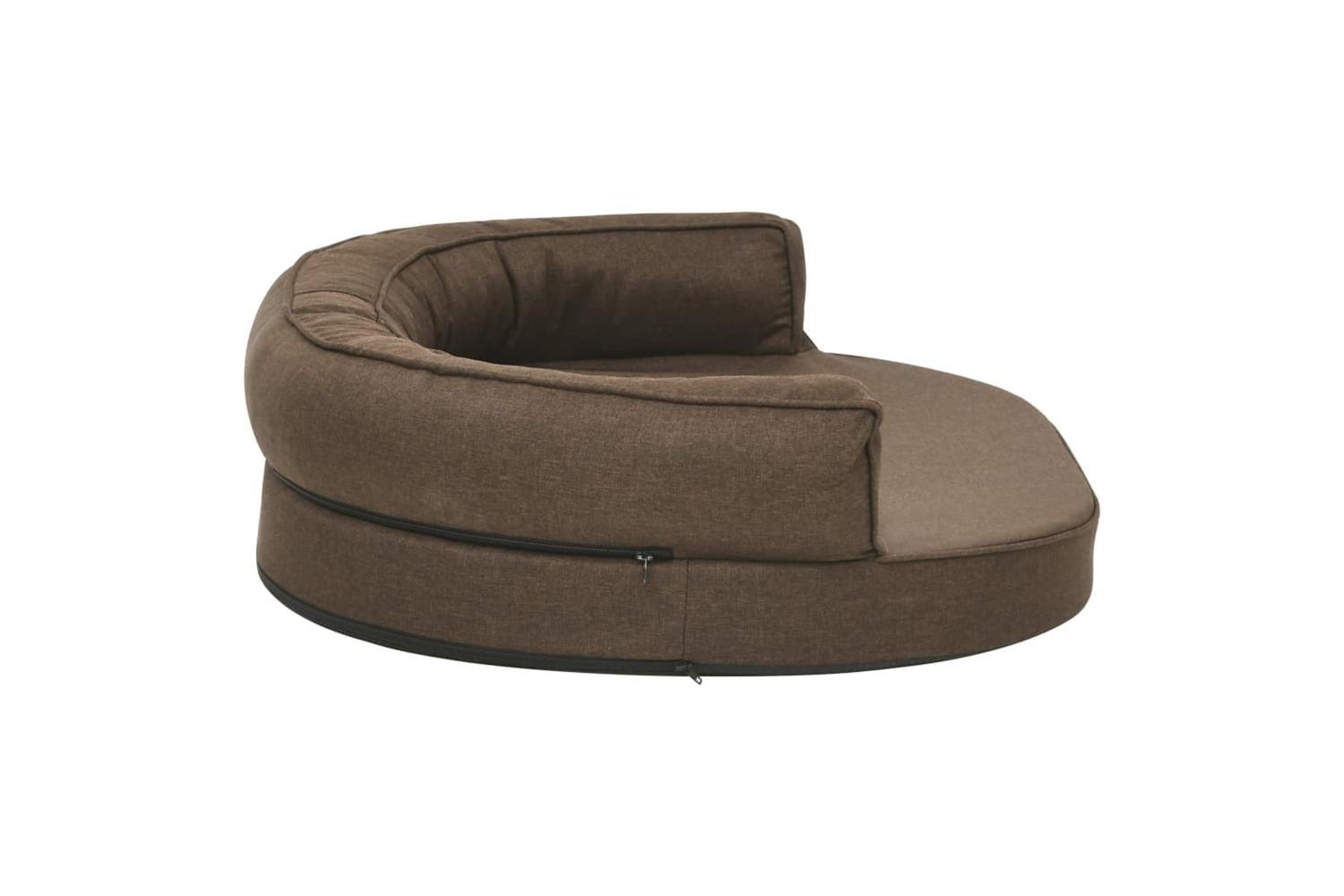 Vidaxl Ergonomic Dog Bed Mattress 75x53 Cm Linen Look Brown-4