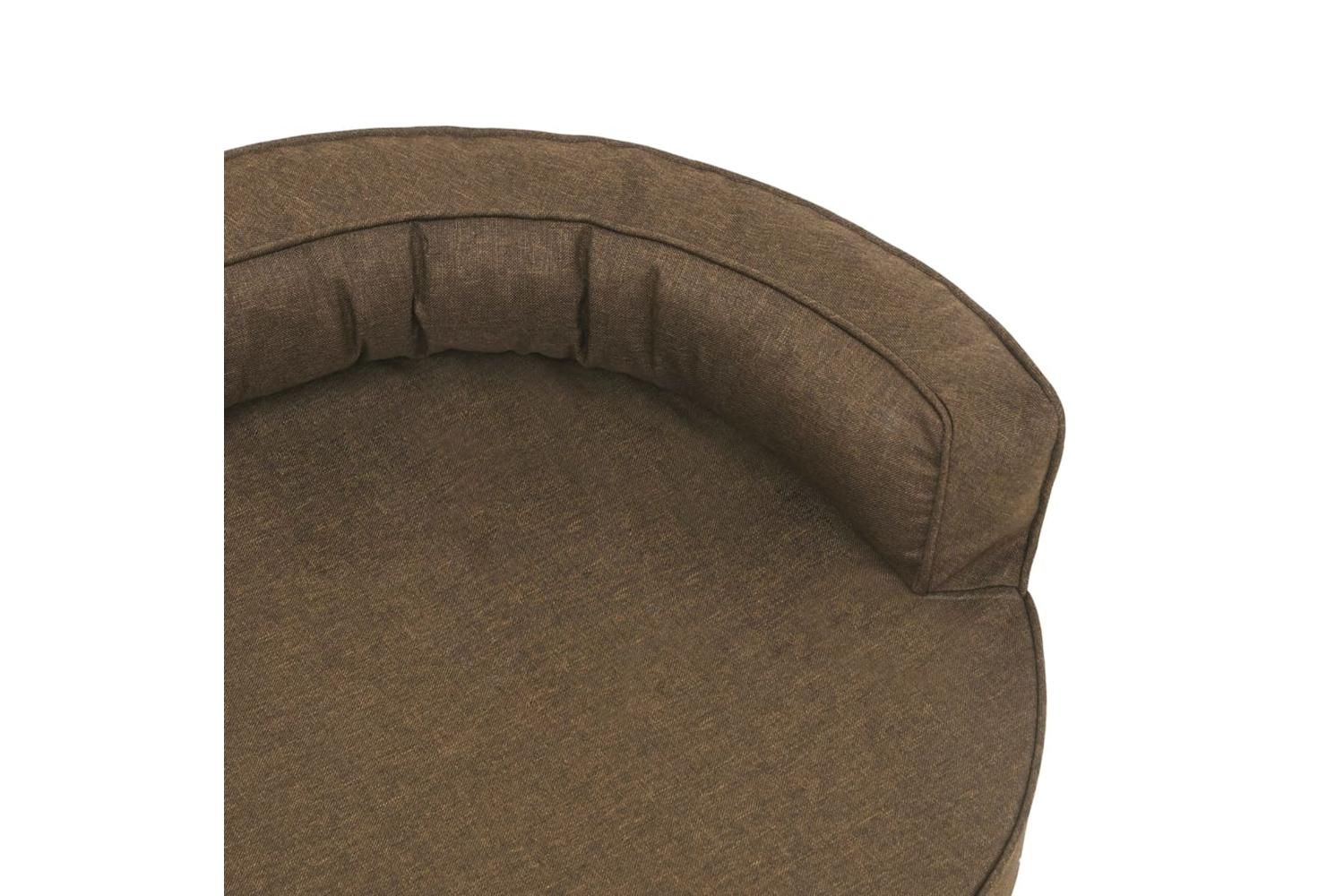Vidaxl Ergonomic Dog Bed Mattress 75x53 Cm Linen Look Brown-6
