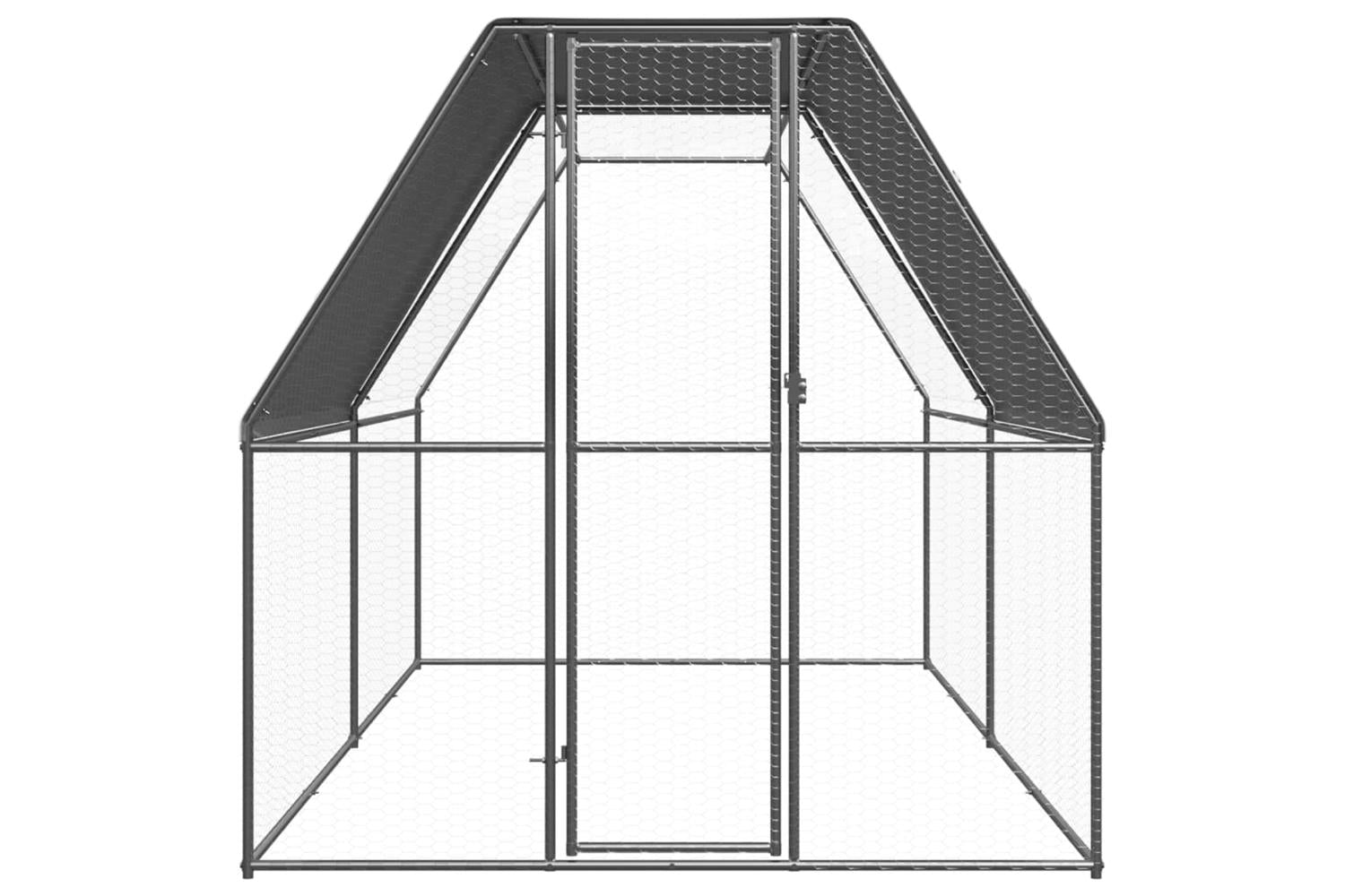 Vidaxl Outdoor Chicken Cage 2x4x2 M Galvanised Steel-2