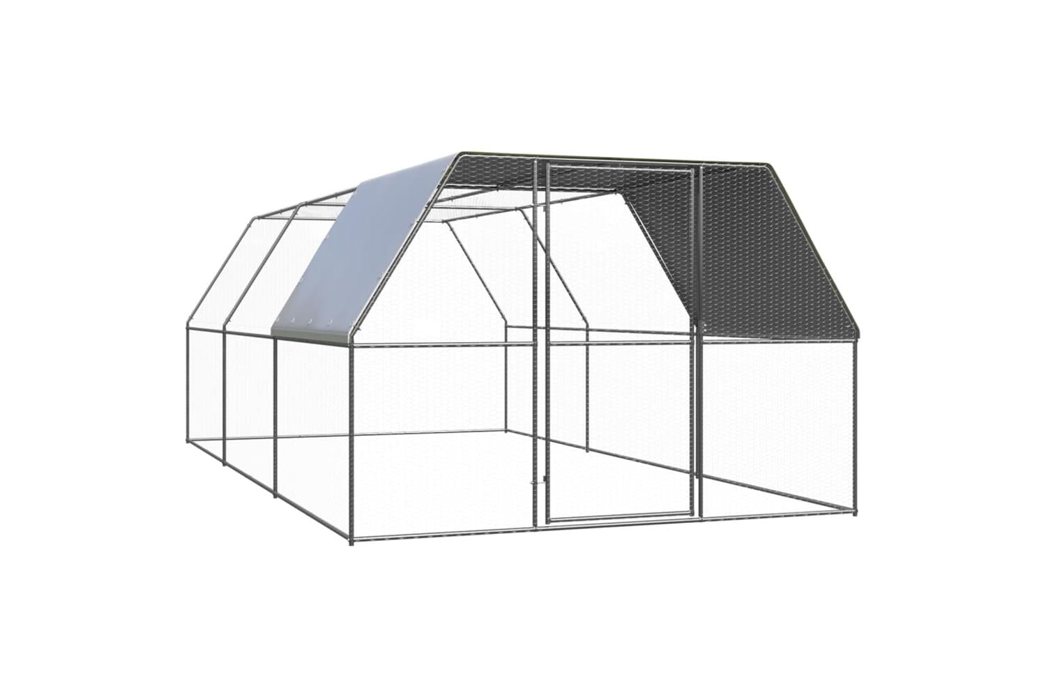 Vidaxl Outdoor Chicken Cage 3x6x2 M Galvanised Steel