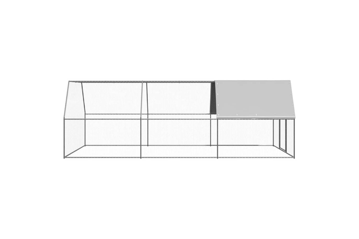 Vidaxl Outdoor Chicken Cage 3x6x2 M Galvanised Steel-3