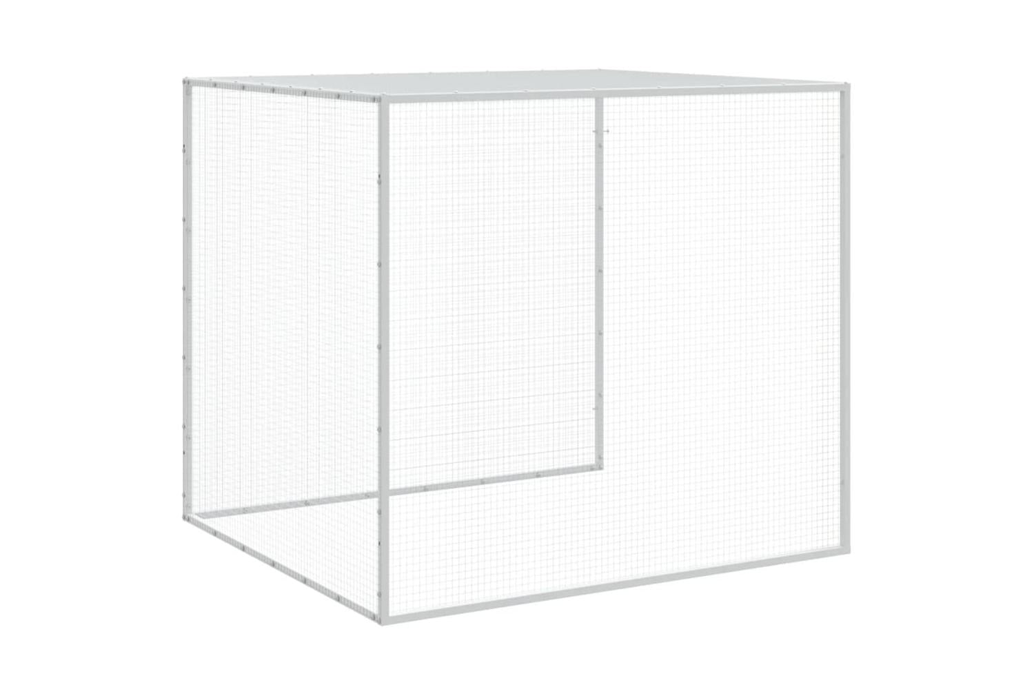 Vidaxl Chicken Cage With Roof Light Grey 203x98x90 Cm Galvanised Steel-7