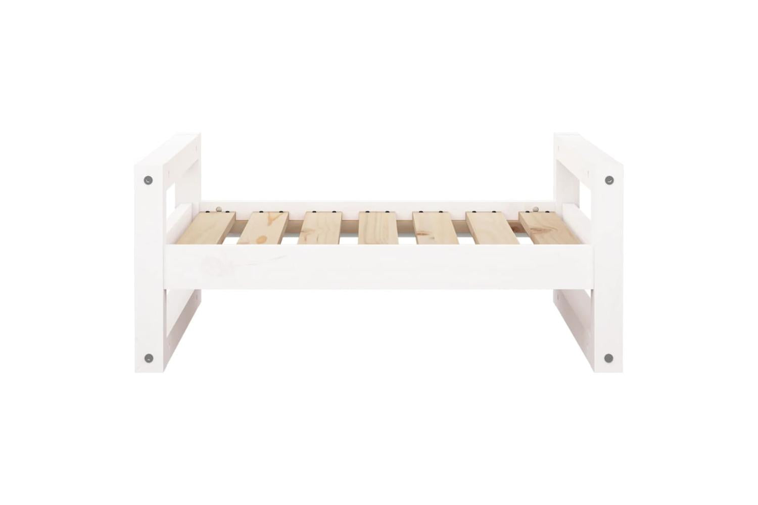 Vidaxl Dog Bed White 655x505x28 Cm Solid Pine Wood-5