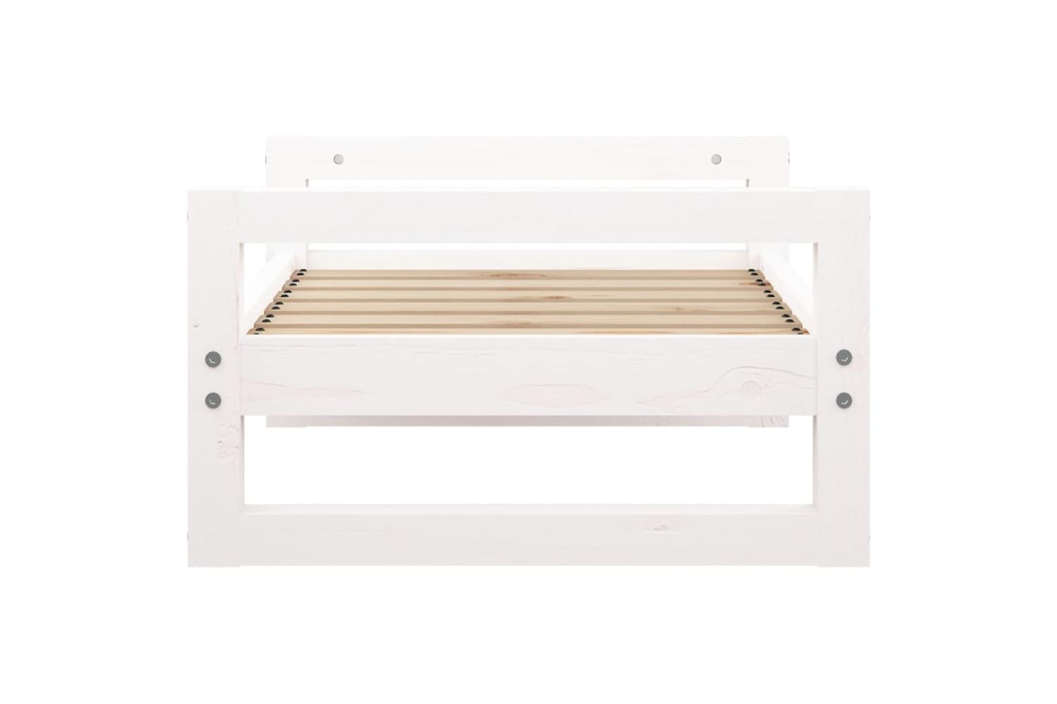 Vidaxl Dog Bed White 655x505x28 Cm Solid Pine Wood-6