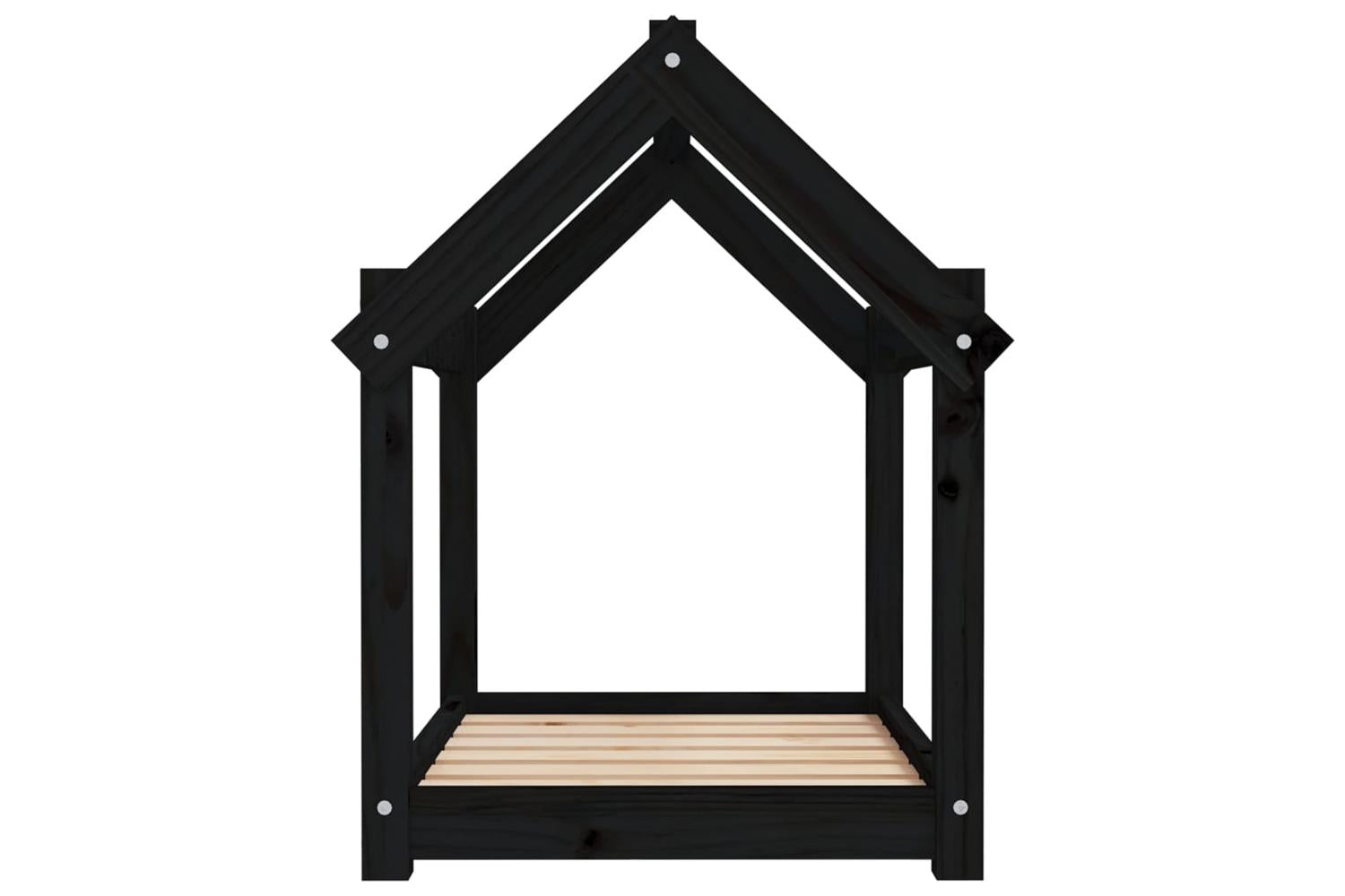 Vidaxl Dog Bed Black 71x55x70 Cm Solid Wood Pine-6