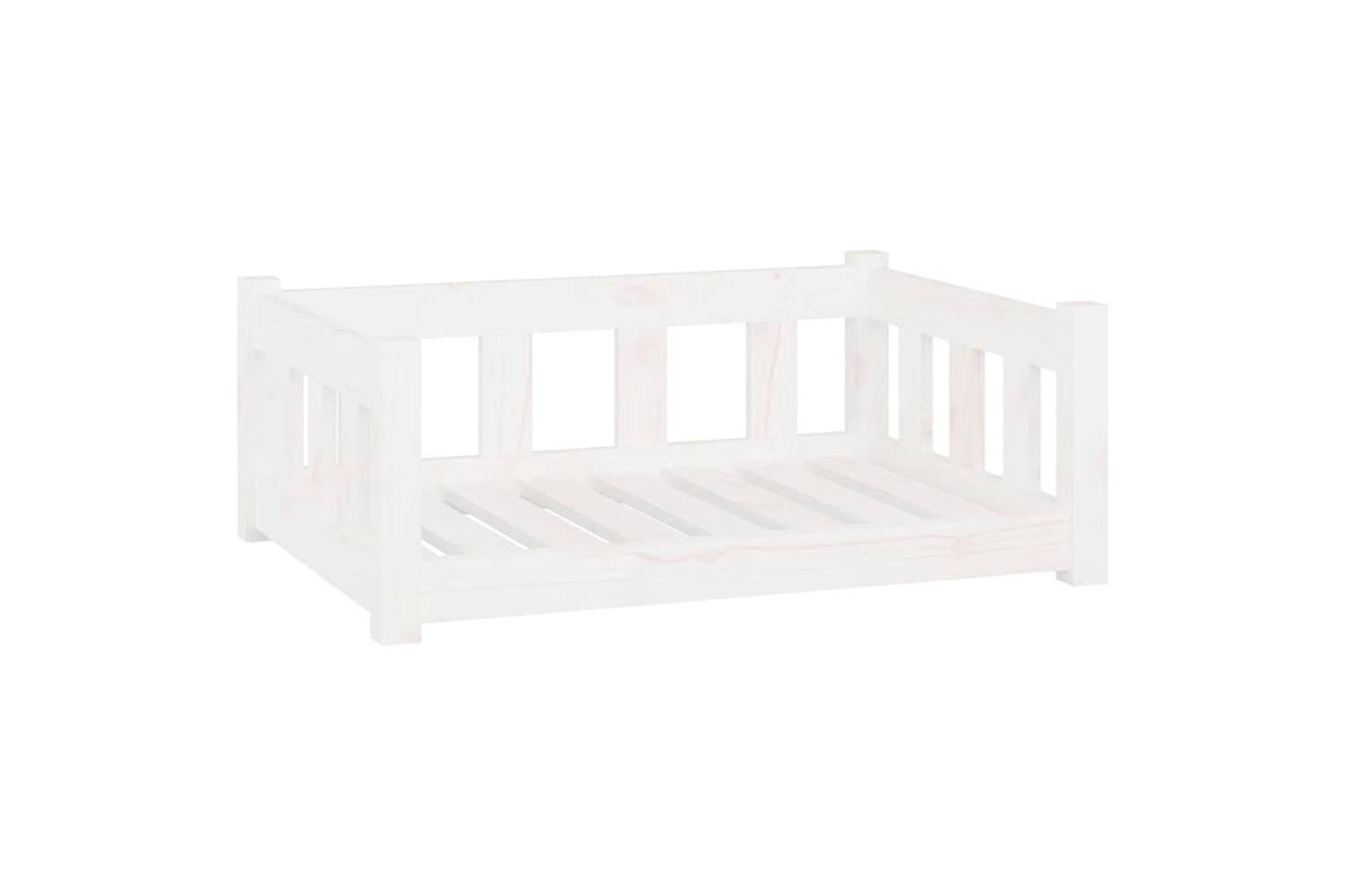 Vidaxl Dog Bed White 755x555x28 Cm Solid Wood Pine-2