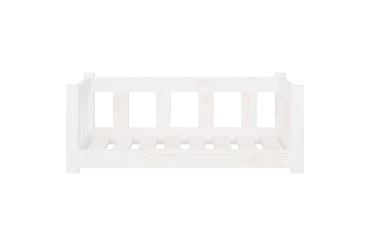 Vidaxl Dog Bed White 755x555x28 Cm Solid Wood Pine-3