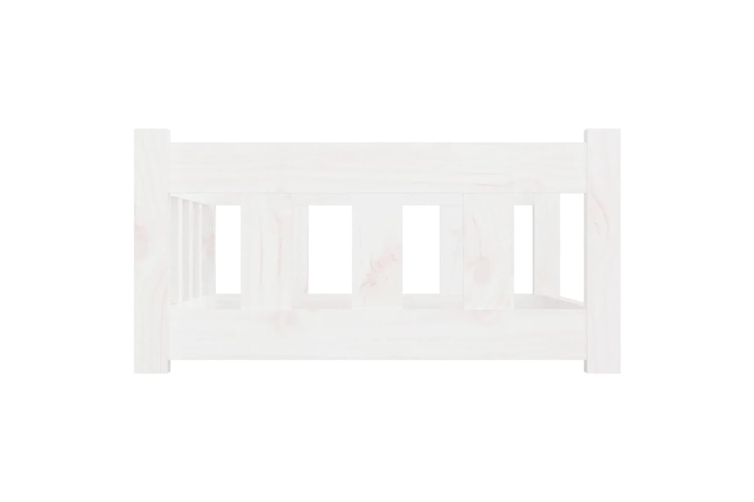 Vidaxl Dog Bed White 755x555x28 Cm Solid Wood Pine-4