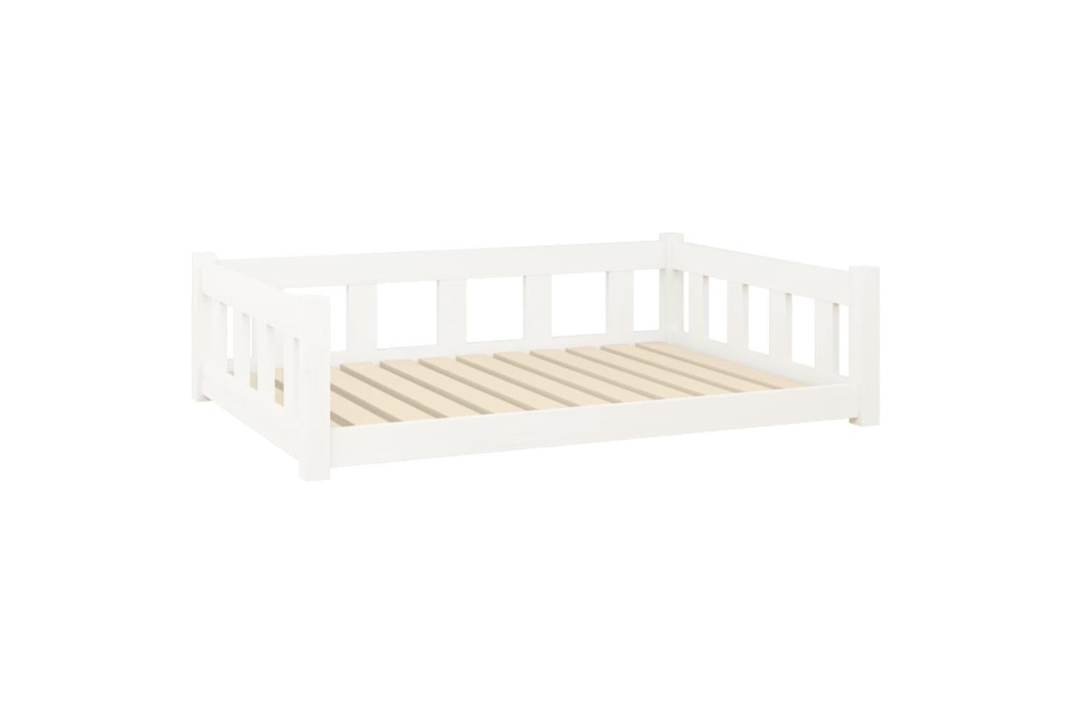 Vidaxl Dog Bed White 1055x755x28 Cm Solid Wood Pine