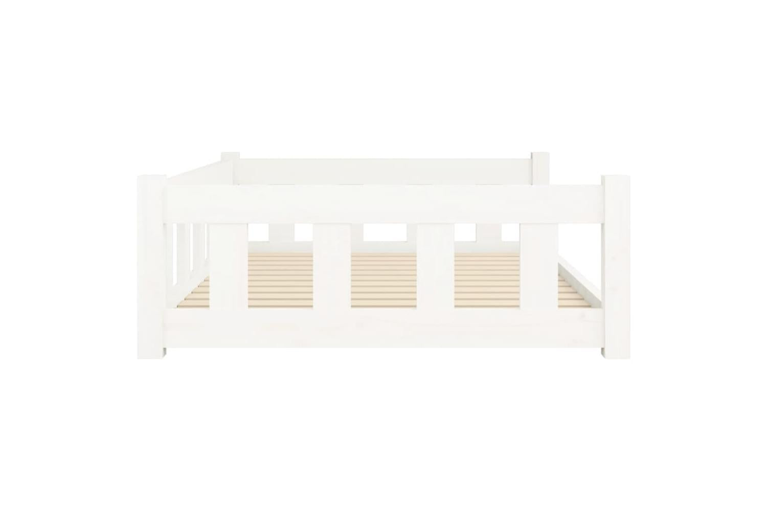 Vidaxl Dog Bed White 1055x755x28 Cm Solid Wood Pine-5