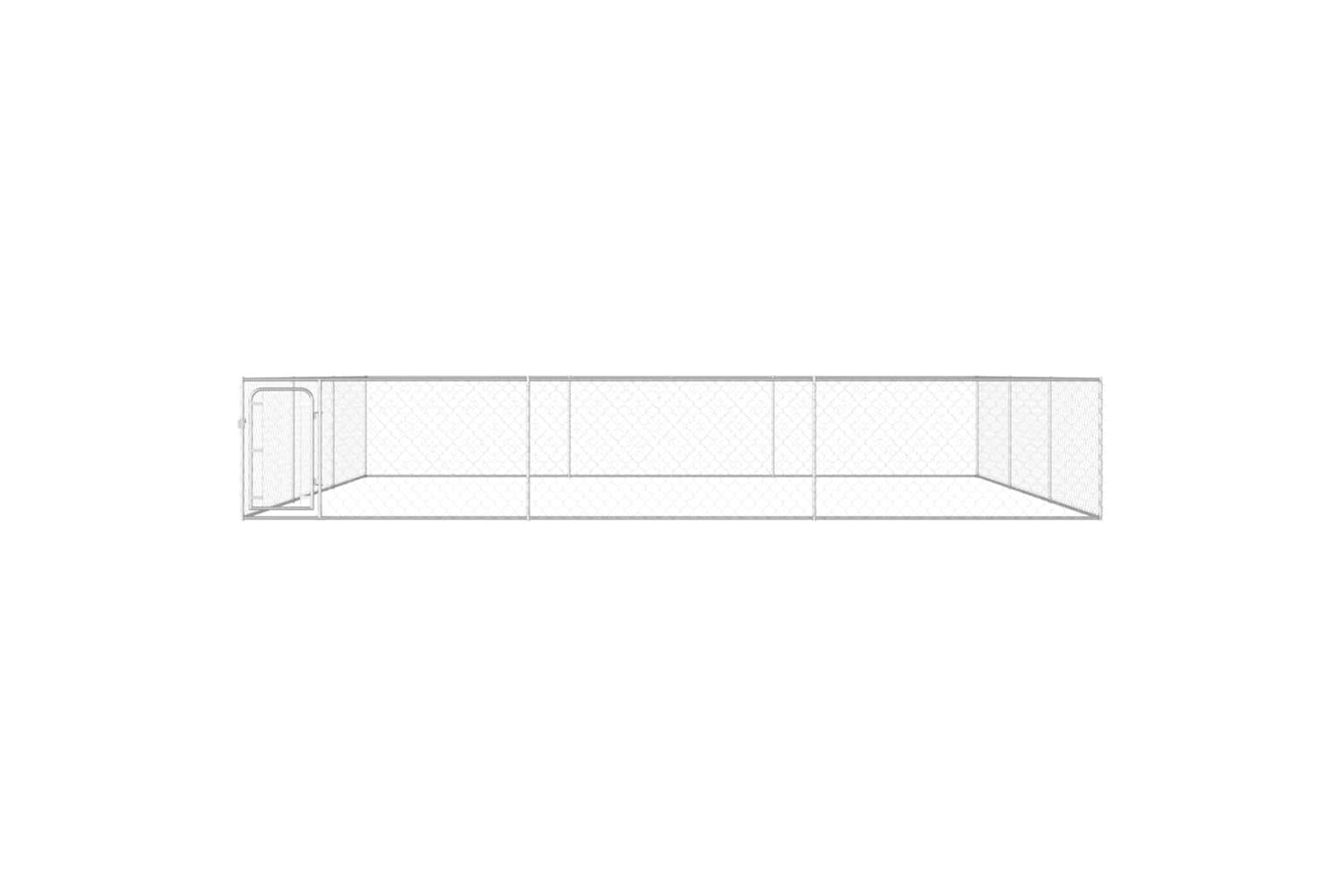 Vidaxl Outdoor Dog Kennel Galvanised Steel 6x6x1 M-3