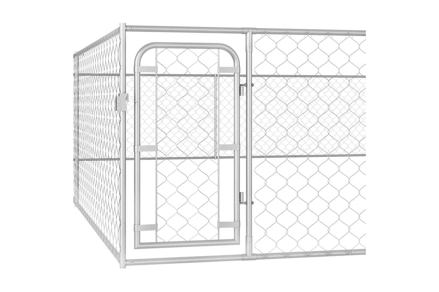 Vidaxl Outdoor Dog Kennel Galvanised Steel 6x6x1 M-4
