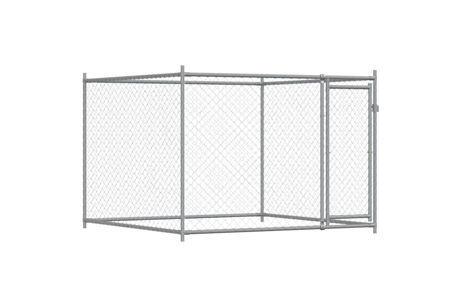 Vidaxl Dog Cage With Doors Grey 4x2x15 M Galvanised Steel-7