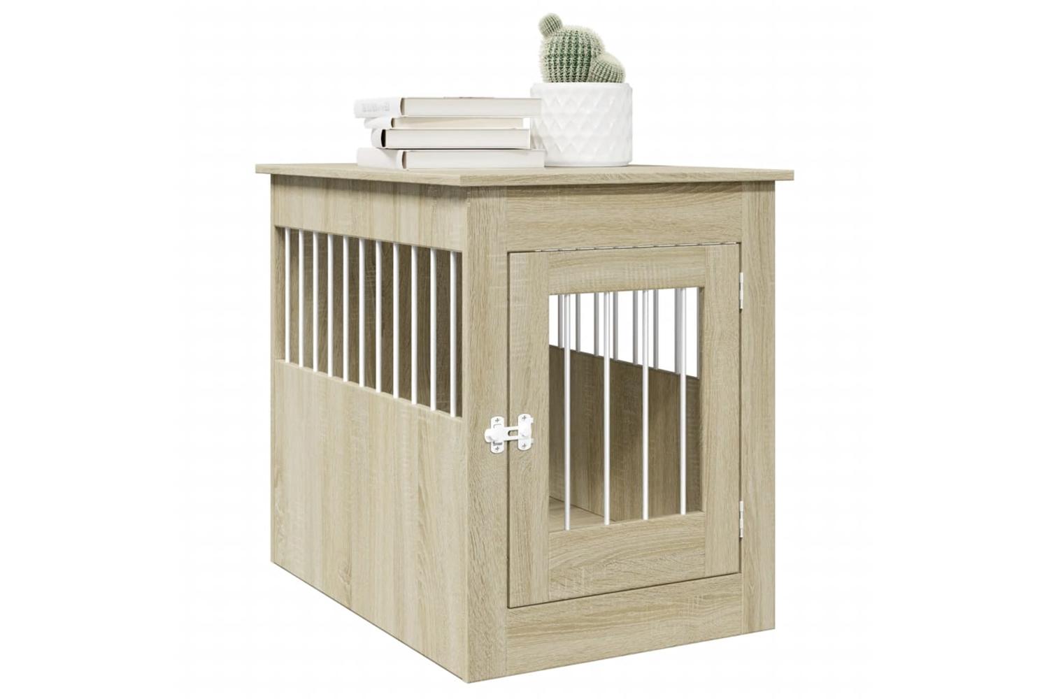 Vidaxl Dog Crate Furniture Sonoma Oak 55x80x68 Cm Engineered Wood-3