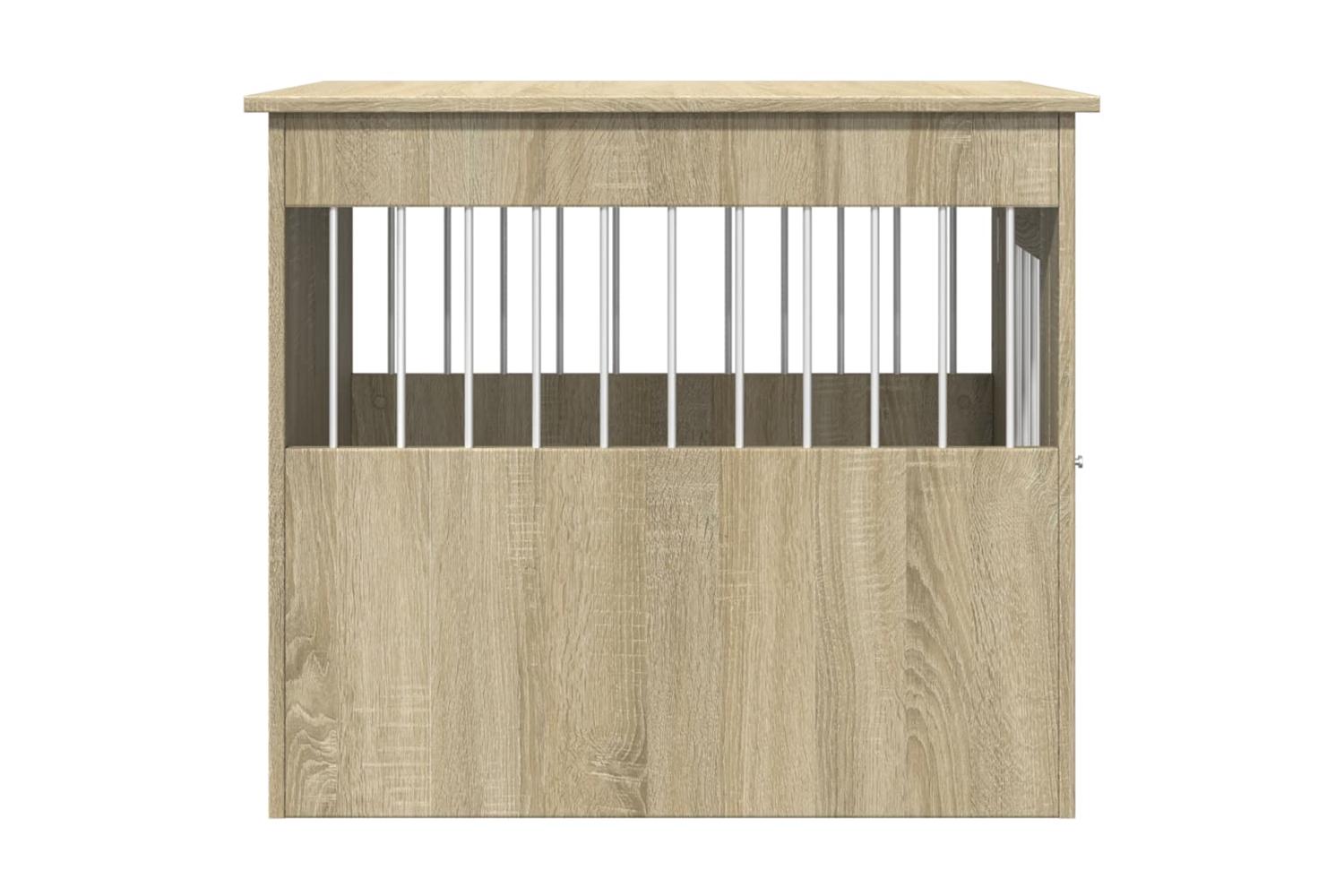 Vidaxl Dog Crate Furniture Sonoma Oak 55x80x68 Cm Engineered Wood-5