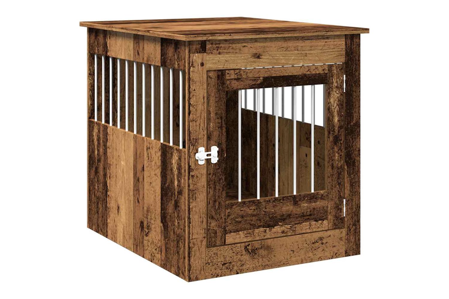 Vidaxl Dog Crate Furniture Old Wood 645x80x71 Cm Engineered Wood-2