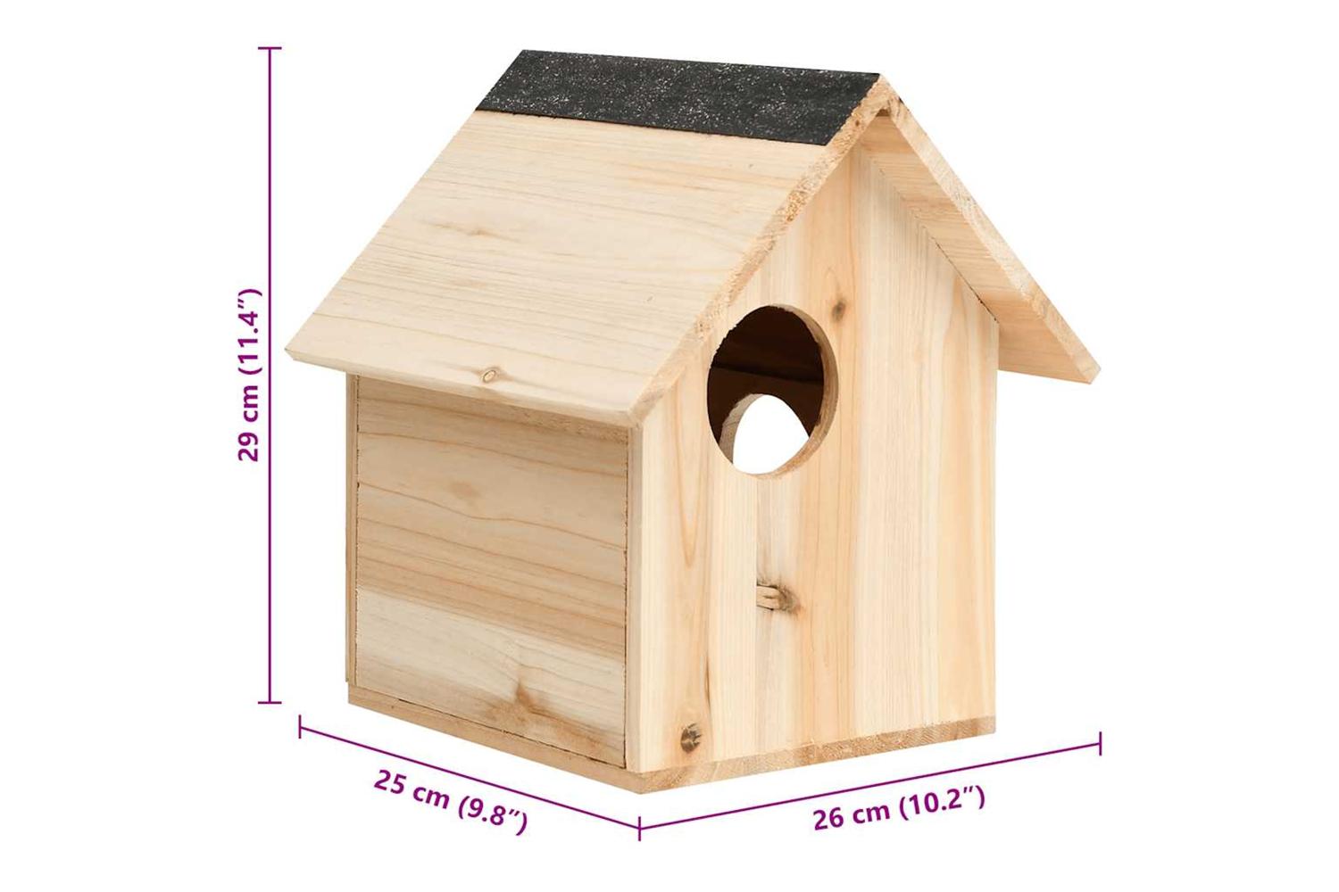 Vidaxl Squirrel House Solid Firwood 26x25x29 Cm-8