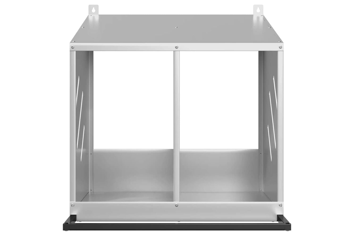 Vidaxl Chicken Nesting Box With 2 Compartments Galvanized Silver Metal-5