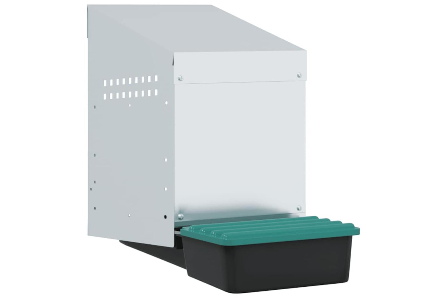 Vidaxl Chicken Nesting Box 1 Compartment Wall-mounted Galvanised Steel-2